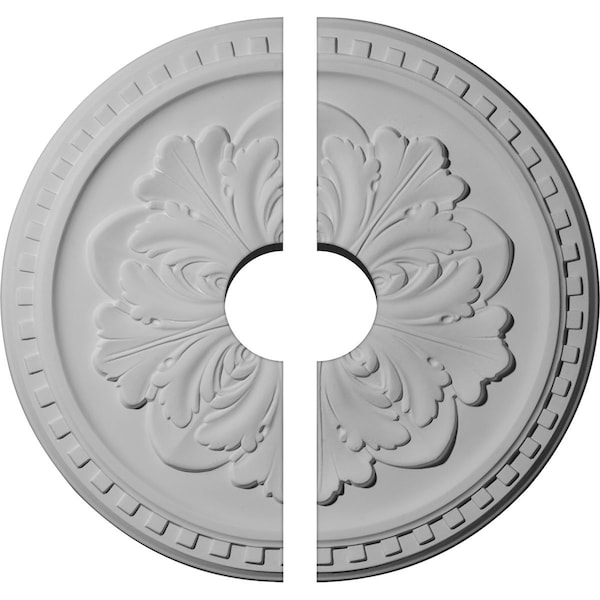 Ekena Millwork Emeryville Ceiling Medallion, Two Piece (Fits Canopies up to 3 1/2"), 16 7/8"OD x 3 1/2"ID x 5/8"P CM16ER2-03500 - main